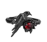 [Fpbiagoq] The dark aesthetic crow's open ring is perfect for parties and festivals, perfect for wearing cosplay jewelry in Halloween and music events