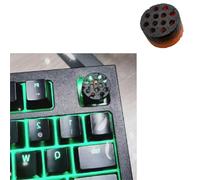 Fpbiagoq Translucent Honeycombs Coal Keycap Light Transmitting Resins Keycap for Backlit Mechanical