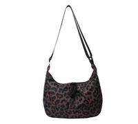 [Fpbiagoq] Trendy Dumpling Crossbody Bag Leopard Pattern Shoulder Wallet Casual Casual Shopping Bag Stylish Handbag Suitable for Fashion Lovers, coffee color