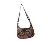 [Fpbiagoq] Trendy Dumpling Crossbody Bag Leopard Pattern Shoulder Wallet Casual Casual Shopping Bag Stylish Handbag Suitable for Fashion Lovers, Braun