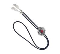 [Fpbiagoq] Unique Flower Neck Braided Cord Alloy Carved Stone Charm Neck Jewelry Tie Unisex Necklace Rodeo Rodeo Pendant Necklace