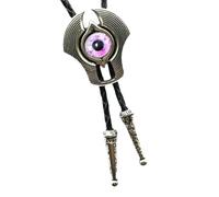 [Fpbiagoq] Vintage Boloty Neck Artificial Leather Rope Evil Eye Stone Pendant Jewelry Neckwear Men's Western Jewelry Bolo Tie