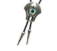 [Fpbiagoq] Vintage Boloty Neck Artificial Leather Rope Evil Eye Stone Pendant Jewelry Neckwear Men's Western Jewelry Bolo Tie