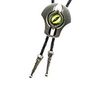 [Fpbiagoq] Vintage Boloty Neck Artificial Leather Rope Evil Eye Stone Pendant Jewelry Neckwear Men's Western Jewelry Bolo Tie