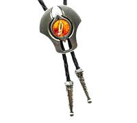 [Fpbiagoq] Vintage Boloty Neck Artificial Leather Rope Evil Eye Stone Pendant Jewelry Neckwear Men's Western Jewelry Bolo Tie