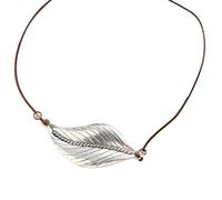 [Fpbiagoq] Vintage Ethnic Leaf Moon Pendant Women Beaded Neck Chain Pearl Neckwear Jewelry Gift Statement Piece, フリーサイズ, As described, No Gemstone