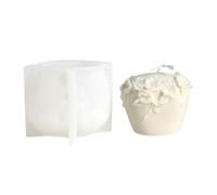 Fpbiagoq Wine Blossom Carved Silicone Candle Moulds for Epoxy Resin Flower Cylinder Silicone Moulds for Candle Soap