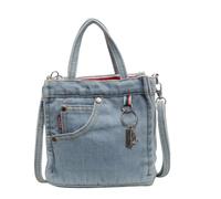 [Fpbiagoq] Women Bag Trendy Shoulder Bag Retro Handbag Purse Daily Bag Wash Old Denim Crossbody Bag Top Handle Bag for Women Retro Crossbody Bag Top Handbag, blue (pale)