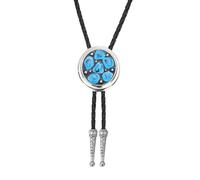 [Fpbiagoq] Women's Boloti Men's Western Boloti Vintage Geometric Stone Pendant Faux Leather Rope Neck Tie Necklace Leather Bolo Tie