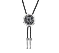 [Fpbiagoq] Women's Boloti Men's Western Boloti Vintage Geometric Stone Pendant Faux Leather Rope Neck Tie Necklace Leather Bolo Tie