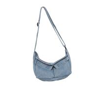 [Fpbiagoq] Women's Retro Denim Crossbody Bag Large Capacity Shoulder Bag Simple Messenger Bag Fashion Shopping Bag, blue (pale)