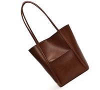 [Fpbiagoq] Women's Retro Style Large Capacity Shoulder Bag for Commuter Shopping, Braun