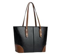 [Fpbiagoq] Women's Shoulder Bag PU Leather Farm Purse Casual Top Handle Bag Handbag for Business Meeting and Social Event Shoulder Bag, Black