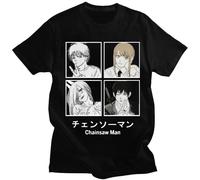 FPBQSSMV Japan Anime Chainsaw Man Makima T-Shirt Men's Black XL