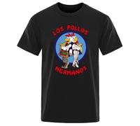 FPBQSSMV Los Pollos Hermanos T-Shirt Men Chicken Brothers Black 3XL