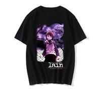 FPBQSSMV Serial Experiments Lain T-Shirt Men Black L