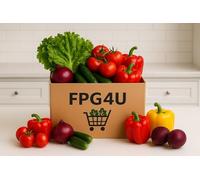 FPG4U Fresh Salad Box - Whole Vegetables | Lettuce, Red Onion, Tomatoes, Bell Peppers, Cucumbers & Beetroot | No Chopping | Family Pack 100% Raw Veg | Farm Fresh, Eco Box