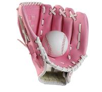 FPHADO 10.5 Inch Baseball Gloves Fielding Gloves Professional Baseball and Softball PU Catching Gloves Pink