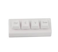 FPHADO 4 Keys Programmable Keypad Red Switch Ctrl C V Enter Mini Mechanical Keyboard Support NKRO for Gaming Office White A