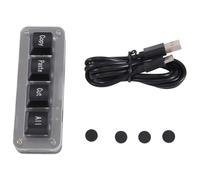 FPHADO Mini 4-Key Select Copy Paste Cut All Macro Pad Shortcut One Handed Keyboard RGB Gaming Mechanical Keyboard OSU Key