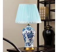 FPLMARD Flower And Bird Ceramic Table Lamp Chinese Style Living Room Study American Style Retro Corner Cabinet Decorative Lamps Bedroom Bedside Lamps
