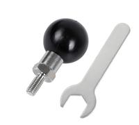 FPN 1'' Ball Adapter with M6 x 1.0mm Threaded Post Compatible with RAM Mounts B Size Double Socket Arm, Screw Ball Head for Bike,Motorcycle,ATV,Rearview Mirror
