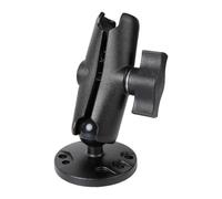 FPN 1" Dual Ball Socket Arm with Amp Hole Aluminum Alloy Round Base and Drill Base, Compatible with 1" RAM Mounts for Bike Car Motorcycle (4.5" Inch