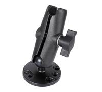 FPN 1" Dual Ball Socket Arm with Amp Hole Aluminum Alloy Round Base and Drill Base, Compatible with 1" RAM Mounts for Bike Car Motorcycle (4.5" Inch
