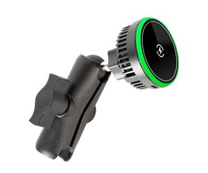 FPN 15W Fast Charging Magnetic Wireless Charger with 1" Ball for RAM Mounts - 3.54" Medium Aluminum Alloy Arm, TEC and Fan Dual Cooling - Compatible with MagSafe iPhone 17/16/15/14/13/12 Series