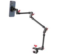 FPN All-Metal Overhead Phone Mount w Magic Arm & Clamp, Flexible Desk Magnetic Phone Holder for Magsafe, 360° Rotation Cell Phone Stand Compatible with iPhone 16 Pro Max 15 14 13 12 Series (32.2”)