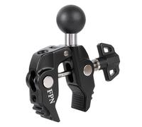 FPN Aluminum Alloy 1" Ball Handlebar Clamp Mount for 0.5-2.0 inch Poles, Compatible with RAM Mounts B Size Double Socket Arm and Motorcycle/Bike Phone Mount