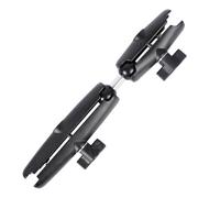 FPN Dual Extension Double Socket Arm with 1" Double Ball Adapter Compatible with RAM B Size Mount and Other 1 inch Industry Standard Device, 360° Rotation Rod for Bike, Truck, Car (10.47" Length)