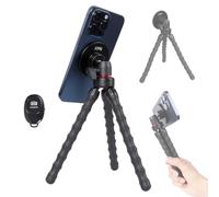 FPN Flexible Mini Tripod for MagSafe, Portable Small Magnetic Phone Tripod with Wireless Remote for Video Recording/Vlogging/Selfie, Compatible with iPhone 16 15 14 Pro Max 13 12 Series