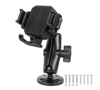 FPN Phone Mount Holder with Vibration Dampener [Camera Friendly] [1s Lock & Release] [Aluminum Round AMPS Base & Medium Arm], for Car Boat Truck, Fits 4.7-7.2" Smartphones