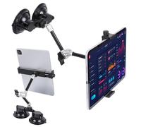 FPN Tablet Mount for Truck, Ultra-Durable Metal iPad Holder with Super Dual Suction Cup for Car Windshield, 360° Rotation 10" Magic Arm Tablet Holder for iPad Pro 12.9/11/Air/Mini, Samsung Galaxy Tab