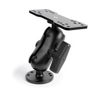 FPN Universal Mounting Bracket - Extended Aluminum Alloy Arm with Spherical & Rectangular Plate, Circular Base for Fish Finder, GPS Plotter, Depth Sounder, CB Radio, Marine Electronics (5.5inch)