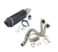 FPQOVV Motorcycle exhaust pipe Compatible With For ER6N For ER6F 2012 2013 2014 2015 2016 Motorcycle Exhaust Modified Motorcycle Crossover Front Center Tube(C)