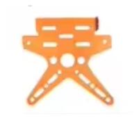 FPQOVV Motorcycle Licence Plate Universal 1Pcs Alloy Motorcycle License Plate Holder Mount Bracket Aluminum Adjusted Registration Number Plate Cover(Orange)