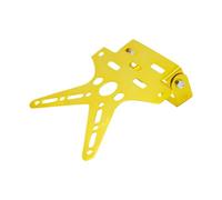 FPQOVV Motorcycle Licence Plate Universal 1Pcs Alloy Motorcycle License Plate Holder Mount Bracket Aluminum Adjusted Registration Number Plate Cover(Yellow)