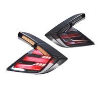 FPQOVV Side Outer Tail Light Compatible With Civic For Hatchback For Type-R 2016-2021 Dynamic Turn Signal Black Rear Lamps Assembly Not Sedan Coupe Tail Lights