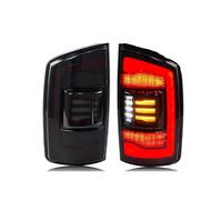 FPQOVV Side Outer Tail Light Compatible With Dodge For Ram 1500 2500 3500 2002 2003 2004 2005 3rd Gen Sequential Blinker Black Rear Lamps Tail Lights Assembly