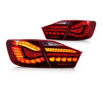 FPQOVV Side Outer Tail Light Compatible With Toyota For Camry 2012 2013 2014 4pcs Tail Light Taillight Rear Lamp Brake Signal Car Accessories(Red full set)