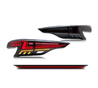 FPQOVV Side Outer Tail Light Compatible With Toyota For Sienna 2020-2026 Sequential Blinker Dynamic Animation Black Rear Lamps With Middle Lamp Tail Lights Assembly