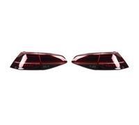 FPQOVV Side Outer Tail Light Compatible With VW For Golf 7 Mk7 For Golf 7.5 Mk7.5 2013-2020 Brake Flowing Water Flicker Pair Of Car Tail Light Assembly(Smoked)