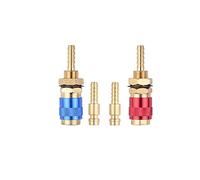 Fpreeza 2Pcs 6mm Water Cooled Air Cooled Gas Water Adapter Quick Connector Fitting for MIG TIG Welding Torch Plug, Blue+Red