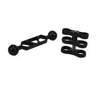 Fpreeza Aluminum Alloy Scuba Diving Light Torch Dual Ball Joint Arm And 1 Set Butterfly Clip Clamp Mount For Underwater Photography Camera