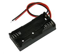Fpreeza Black Plastic Battery Case Holder Wire 2 x 1.5V AAA