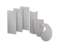 Fpreeza Complete Woodwork Card Scraper Collection - 3 Rectangle, 1 Beveled, 1 Curved, 1 Gooseneck for Fine Wood Finishing