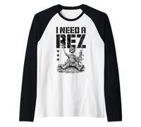 FPS Gamer Funny I Need A Rez Skeleton Military Video Game Raglan Baseball Tee