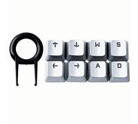 FPS & MOBA Gaming Keycaps for Cherry MX Razer&Corsair&HyperX&Logi G610 G710 Gaming Mechanical Keyboard (Silver-WASD↑↓←→)